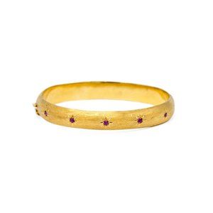 Vintage Ruby Bangle Bracelet